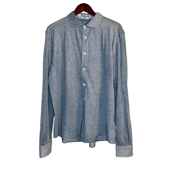 Like New - Bugatchi Long Sleeve Black and White Button Up Size XL - Picture 1 of 4